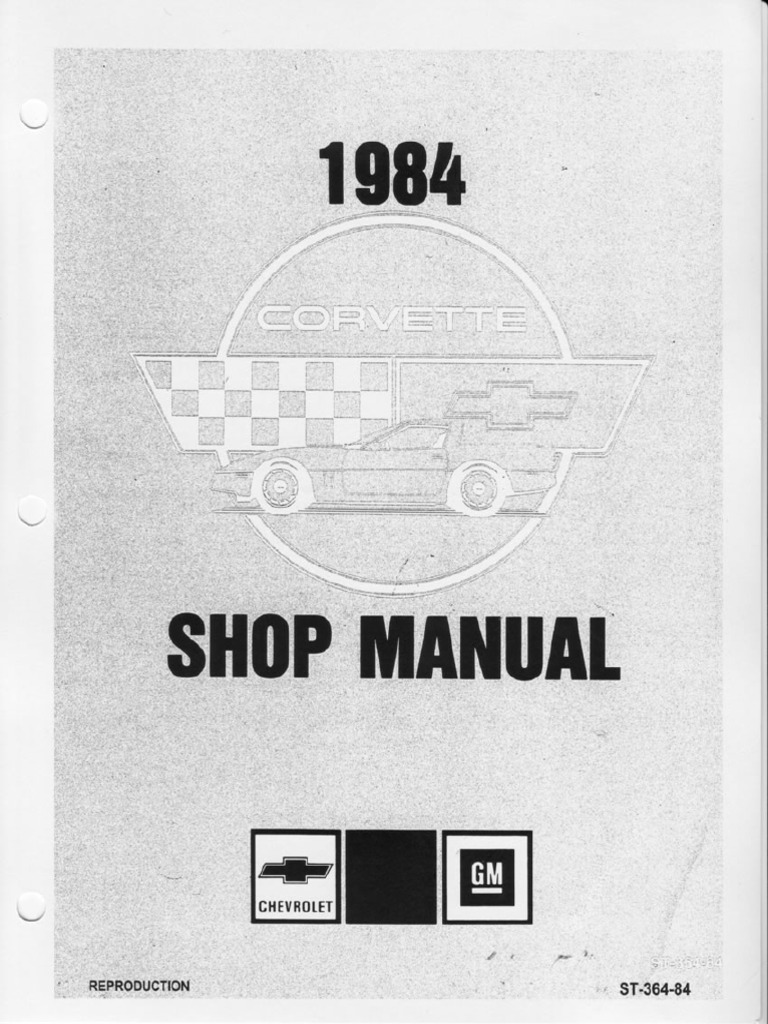 1984 CORVETTE SERVICE MANUAL intelligence overview