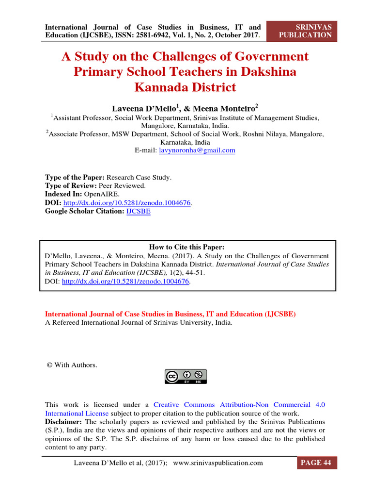 A Study On The Challenges of Government | PDF | Teachers | Schools