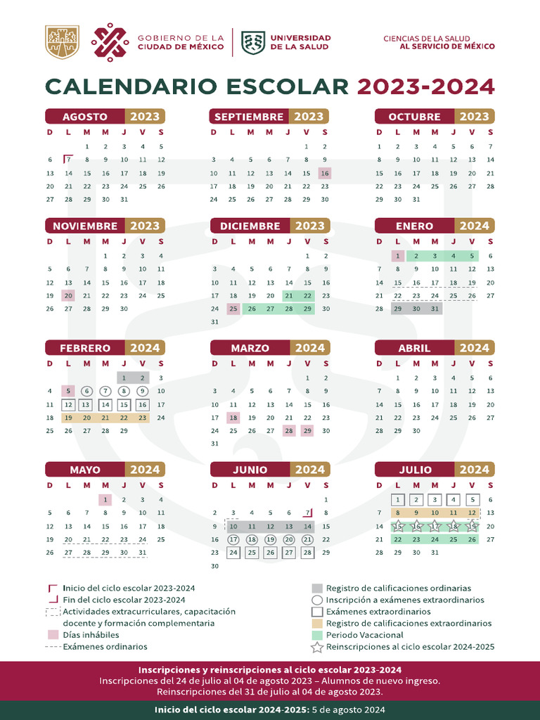 Calendario Escolar 2023-2024 | PDF