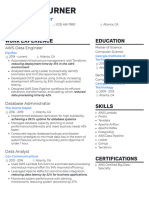 Aws Data Engineer Standout Resume Example