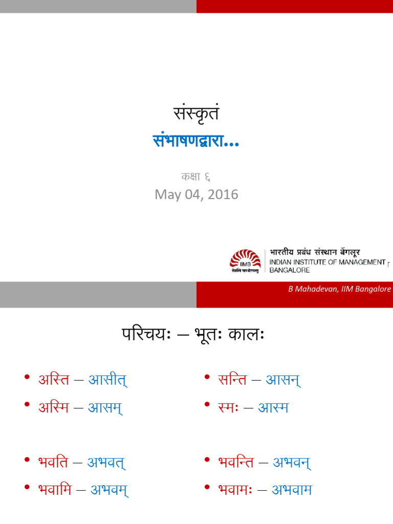 Day 06 spoken sanskrit iit sanskrit class pdf