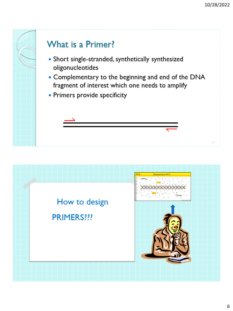 Essential Rules for Designing PCR Primers | PDF | Primer (Molecular ...
