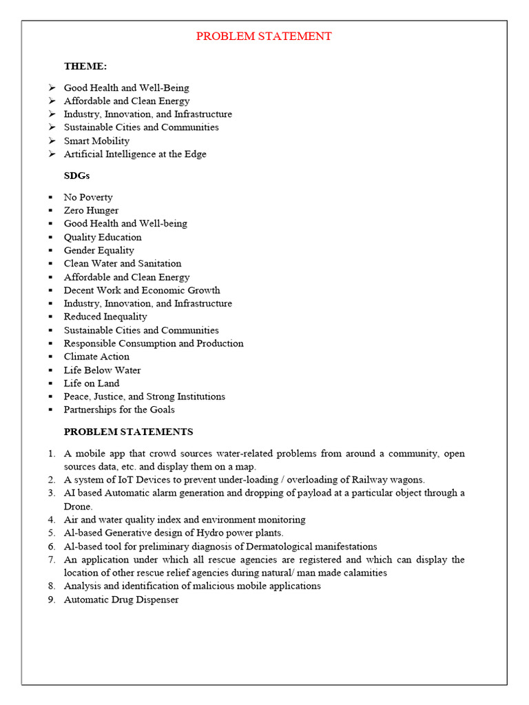 Problem statements project pdf agriculture artificial intelligence