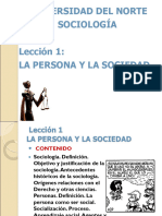 Lecc. 1. La Persona y La Sociedad. 2021