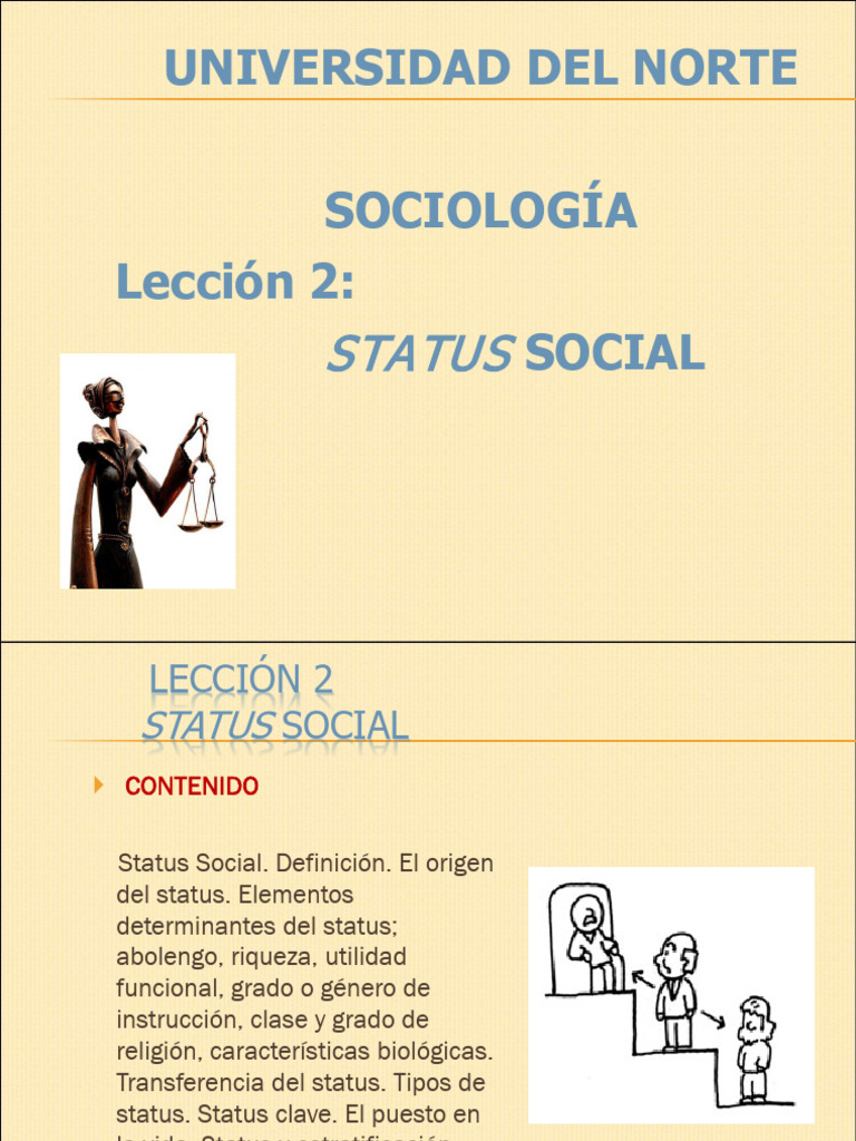 Elementos del Status Social en Sociología | PDF | Estatus social | Sociedad