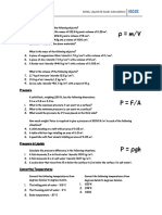 WS - Solids Liquids - Gases Calculations