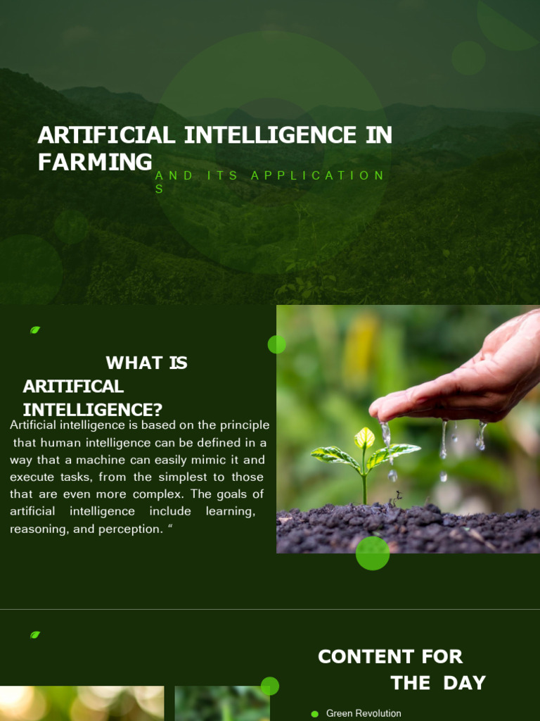 AI Applications in Modern Farming | PDF | Agriculture | Artificial ...