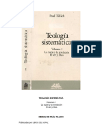 Paul Tillich Teologia Sistematica Vol. I