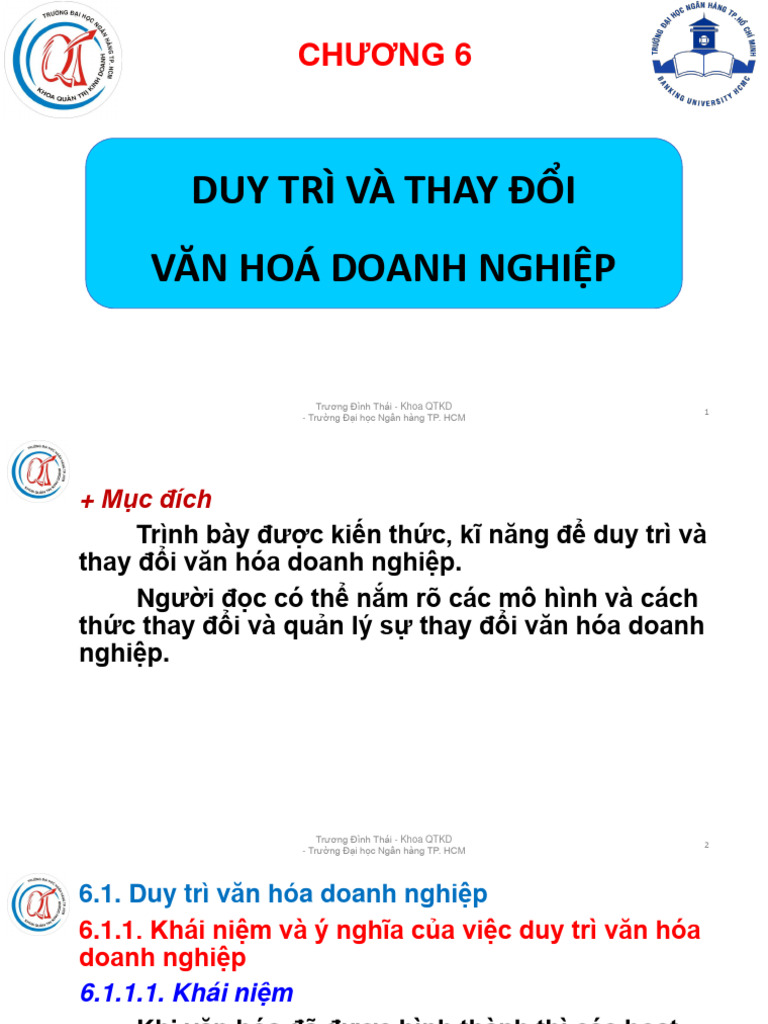 Chuong 6. Thay Doi Van Hoa Doanh Nghiep | PDF