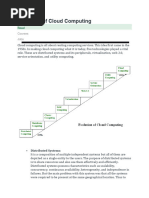 Evolution of Cloud Computing - Unit 1