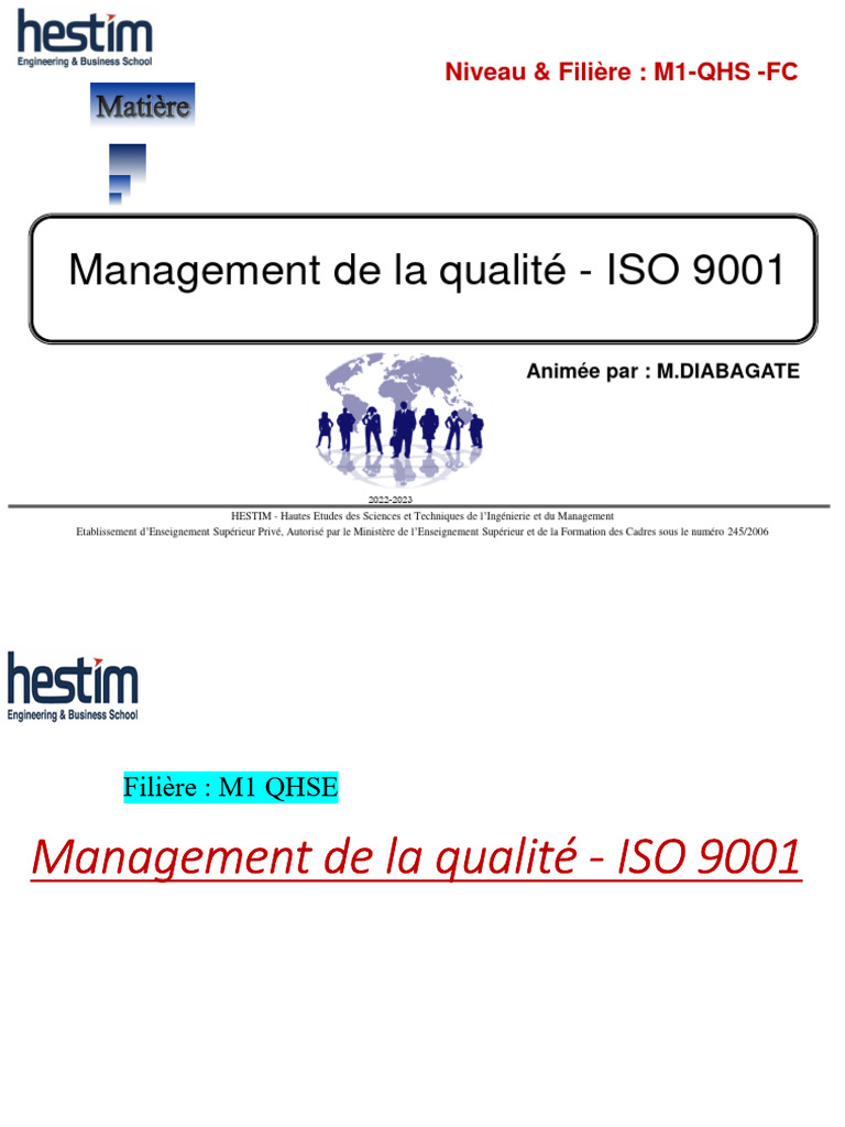 Management de la qualité : ISO 9001 expliquée | PDF | Management de la ...