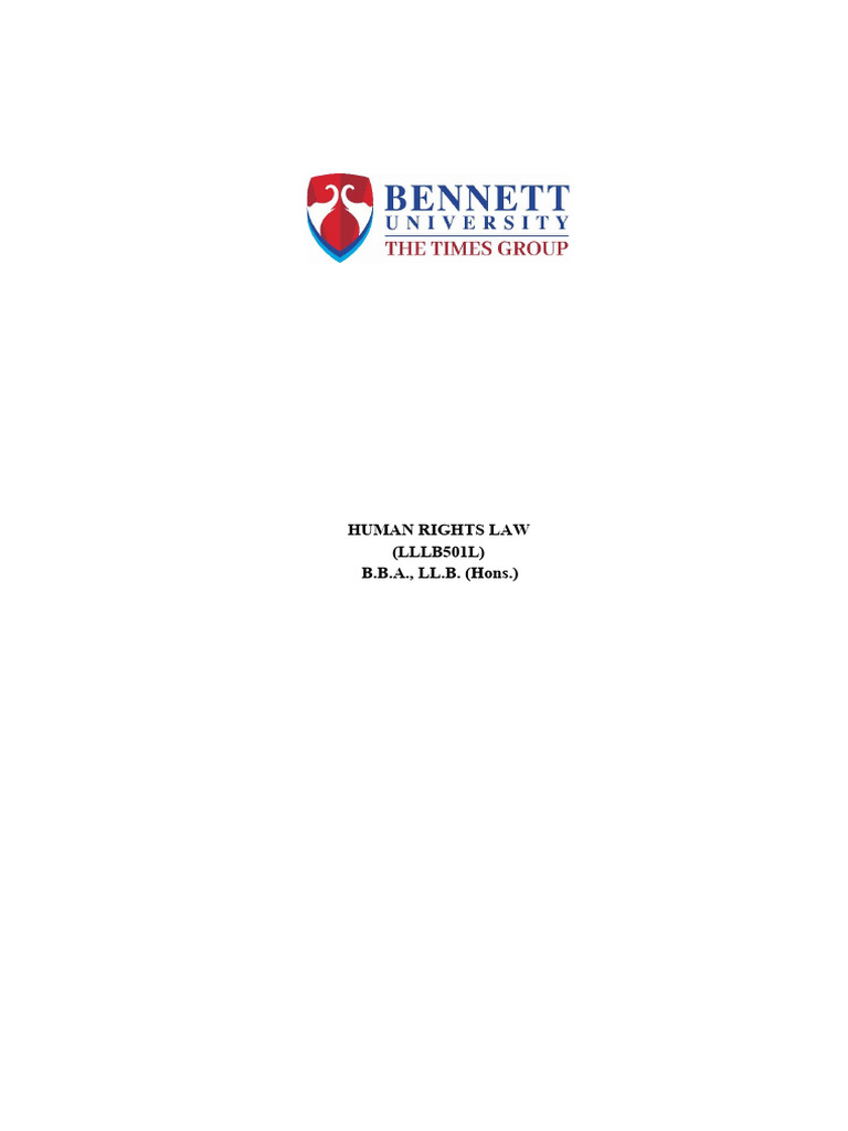 Human Rights Law Course Guide | PDF | Human Rights | International Law