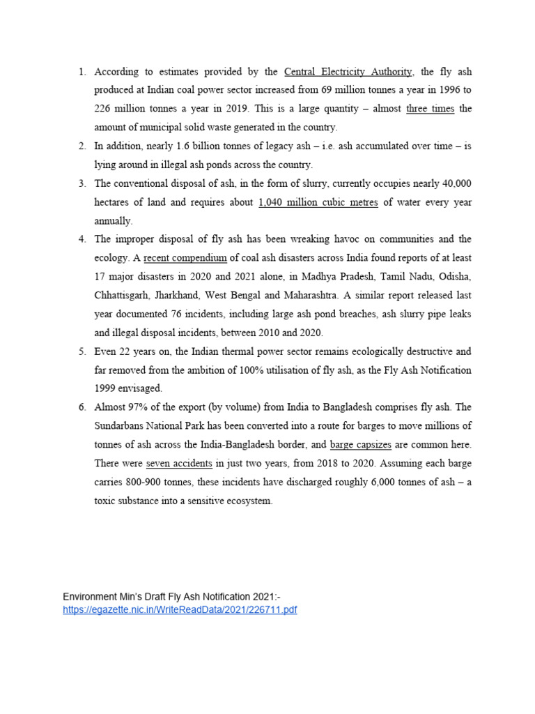 Environment Min's Draft Fly Ash Notification (PIL FLY ASH) PDF