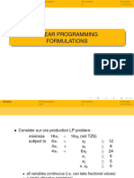 Linear Programming Formulations