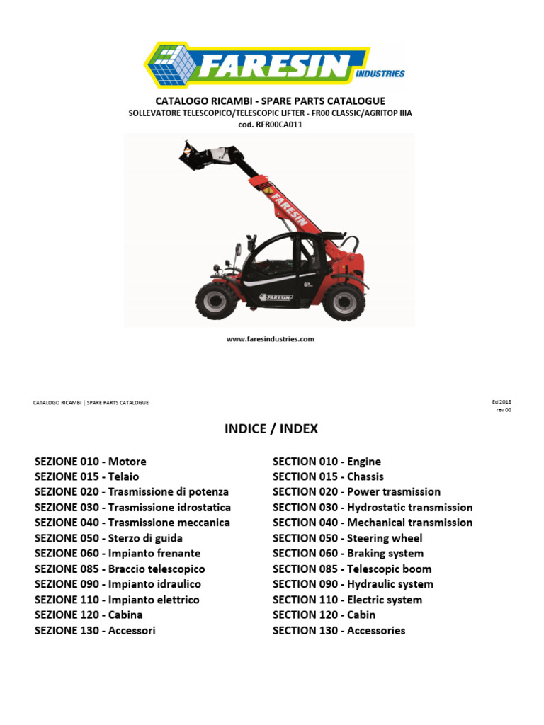 FR00 6.26 3A Faresin Chico | PDF | Screw | Mechanical Engineering