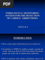 Wireless Ecg Monitoring System For The Detection of Cardiac Arrhythmia