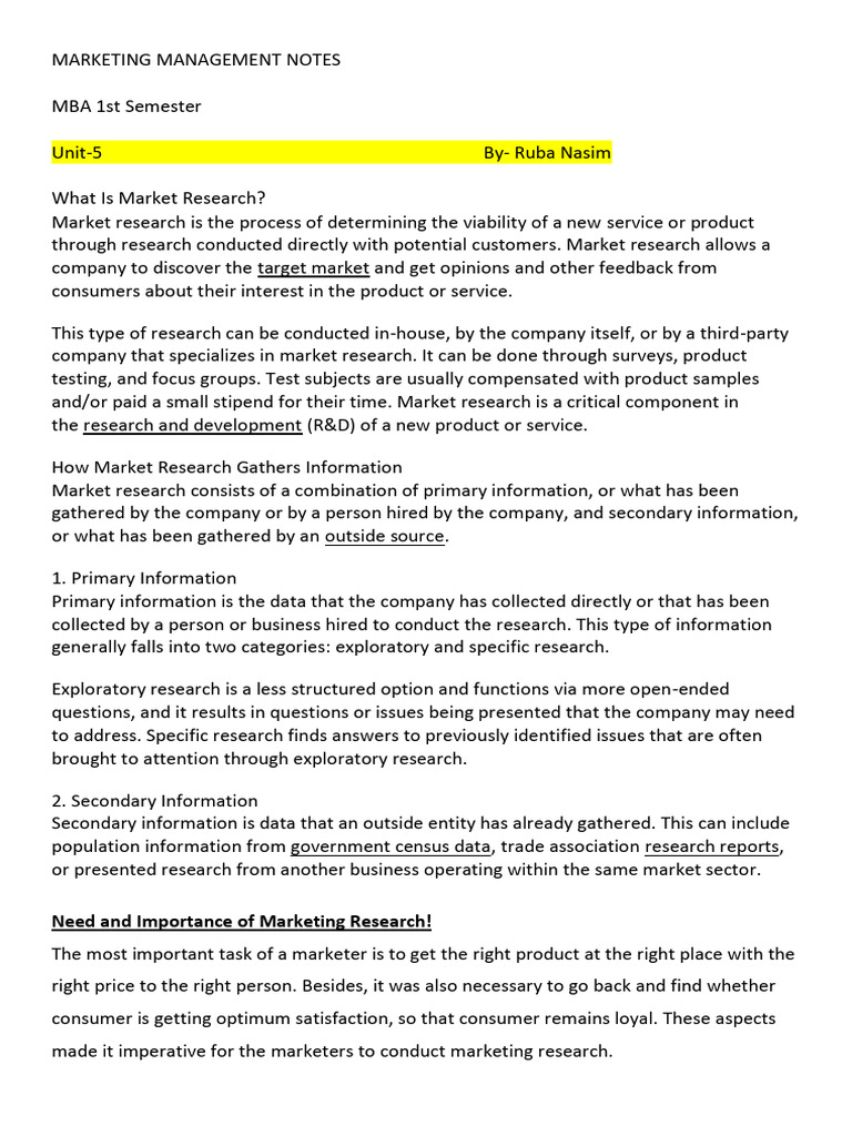 Marketing Research Insights for MBA | PDF | Marketing | Consumer Behaviour