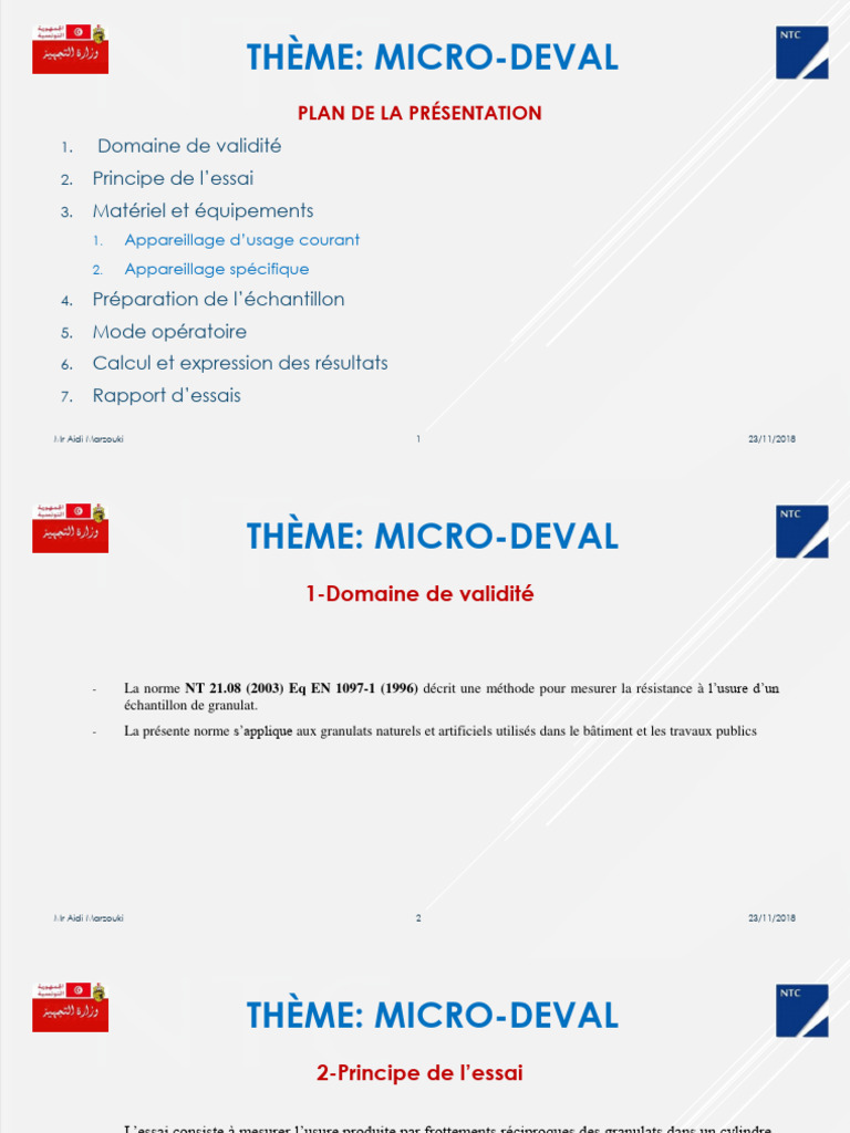Essai Micro-Deval des granulats | PDF | Sciences et mathématiques ...