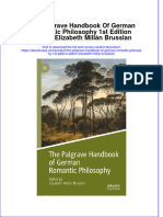 Textbook Ebook The Palgrave Handbook of German Romantic Philosophy 1St Edition Edition Elizabeth Millan Brusslan All Chapter PDF