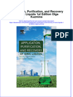 Textbook Ebook Application Purification and Recovery of Ionic Liquids 1St Edition Olga Kuzmina All Chapter PDF