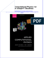 Textbook Ebook Applied Computational Physics 1St Edition Joseph F Boudreau All Chapter PDF