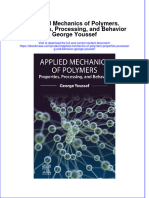 Textbook Ebook Applied Mechanics of Polymers Properties Processing and Behavior George Youssef All Chapter PDF