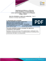 Guía para El Desarrollo Del Componente Práctico y Rúbrica de Evaluación - Unidad 4 - Paso 5 - Construir Un Ensayo Argumentativo