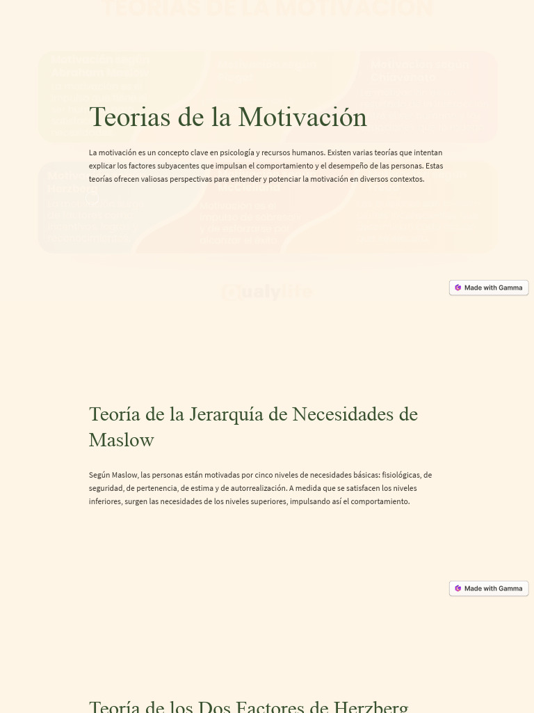 Teorías Clave de la Motivación | PDF | Motivación | Motivacional