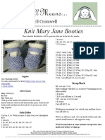 Knit Mary Jane Booties PDF