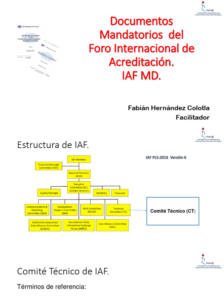 CURSO Documentos Mandatorios Del Foro Internacional de Acreditacion IAF ...