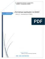 CM 2 - Rev01 - Introduction À EXCEL - IAG - AE1