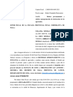 Reitero Personamiento y Solicito Reprogramación de Declaración de Los Agraviados.