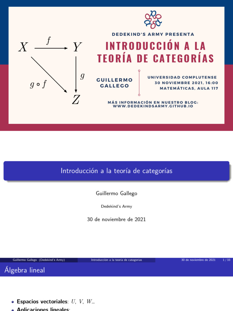 Teoría de Categorías, Una Introducción PDF Teoría de la categoría