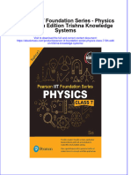 Textbook Ebook Pearson Iit Foundation Series Physics Class 7 5Th Edition Trishna Knowledge Systems All Chapter PDF
