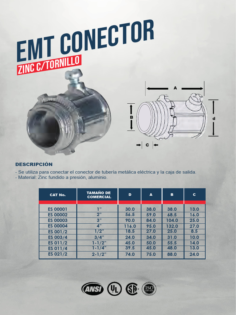 02 Conectores Tuberia Rigida | Descargar gratis PDF | Materiales de ...