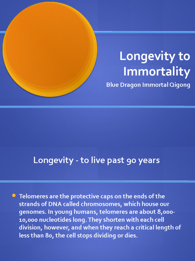 Longevity To Immortality Pdf Telomere Dna