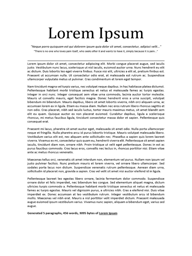 Lorem Ipsum: 