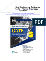 Textbook Ebook Gate Electrical Engineering Topic Wise Practice Tests Trishna Knowledge Systems All Chapter PDF