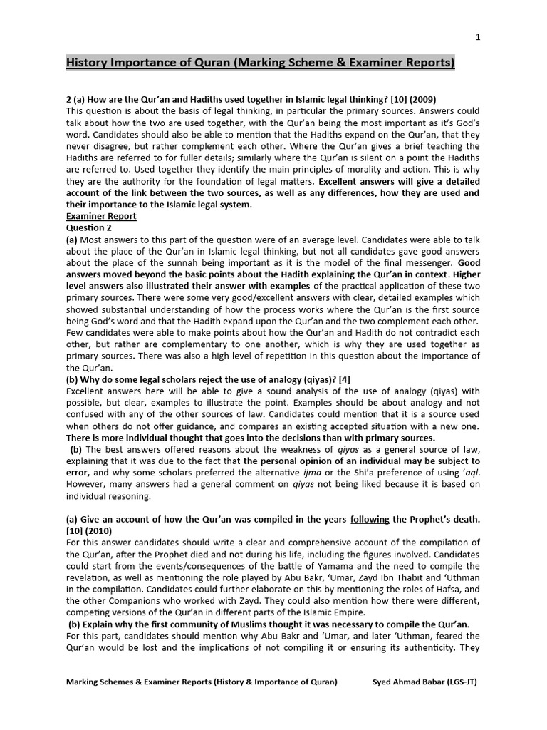 history-and-importance-of-quran-pdf-quran-islam