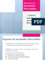 Sociedades Mercantiles II - Especies de Sociedad CLASE 2