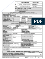 Kamoa - Application For Employment Form - 1013FT17006 (0