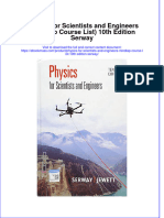 Textbook Ebook Physics For Scientists and Engineers Mindtap Course List 10Th Edition Serway All Chapter PDF