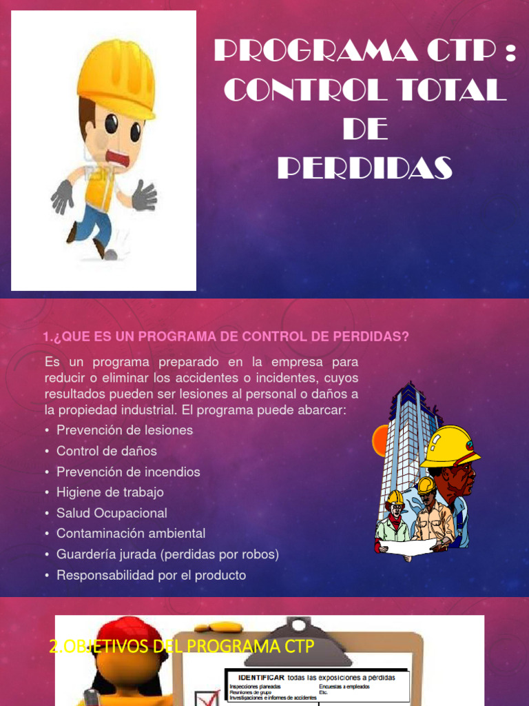 Programa CTP: Control Total de Pérdidas | PDF | Seguridad y salud ...