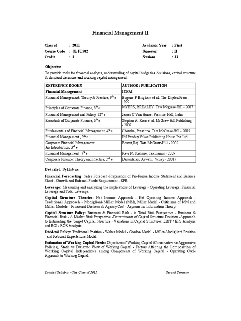 Financial management 2 pdf inventory working capital