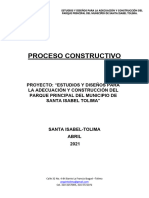 Proceso Constructivo - Parque Principal Santa Isabel