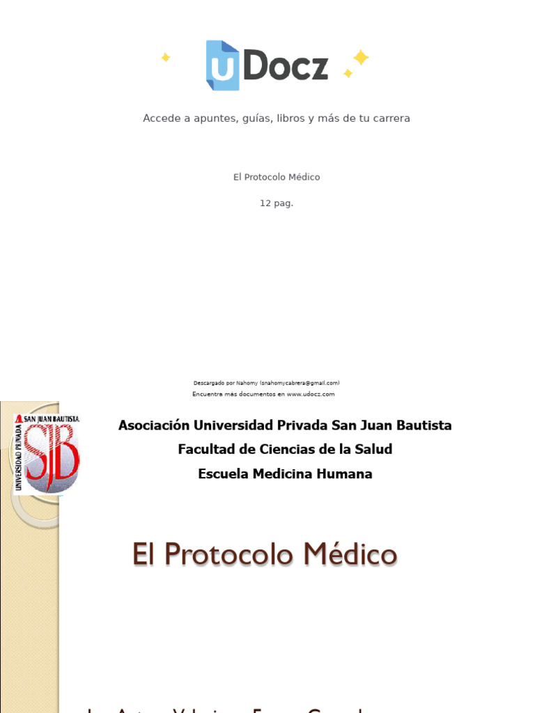 El Protocolo Medico 123726 Downloadable 5609203 | PDF | Diabetes | Hospital
