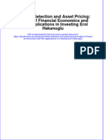 Textbook Ebook Portfolio Selection and Asset Pricing Models of Financial Economics and Their Applications in Investing Erol Hakanoglu All Chapter PDF