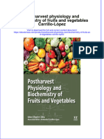 Textbook Ebook Postharvest Physiology and Biochemistry of Fruits and Vegetables Carrillo Lopez All Chapter PDF