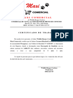 Certificado de Trabajo