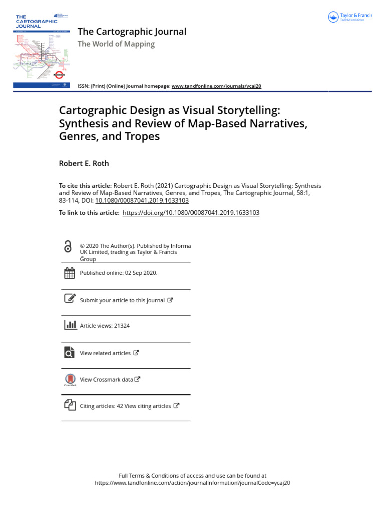 Cartographic Design As Visual Storytelling Synthesis and Review of Map 